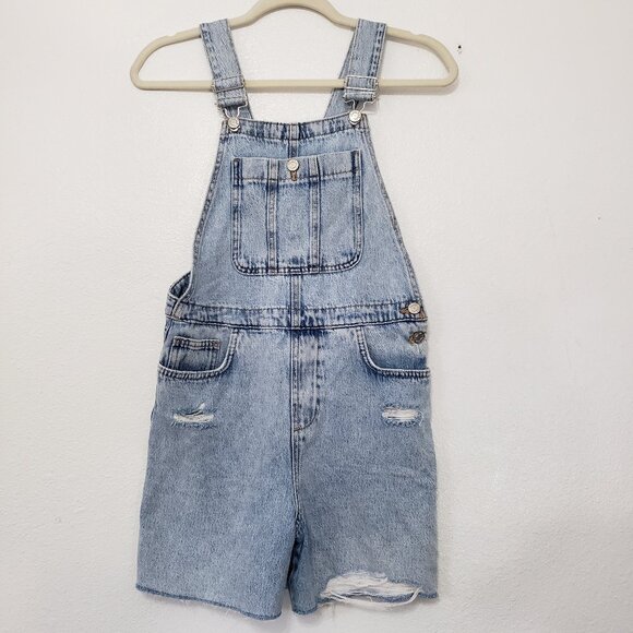 Zara Denim Overall Short - Picture 1 of 9